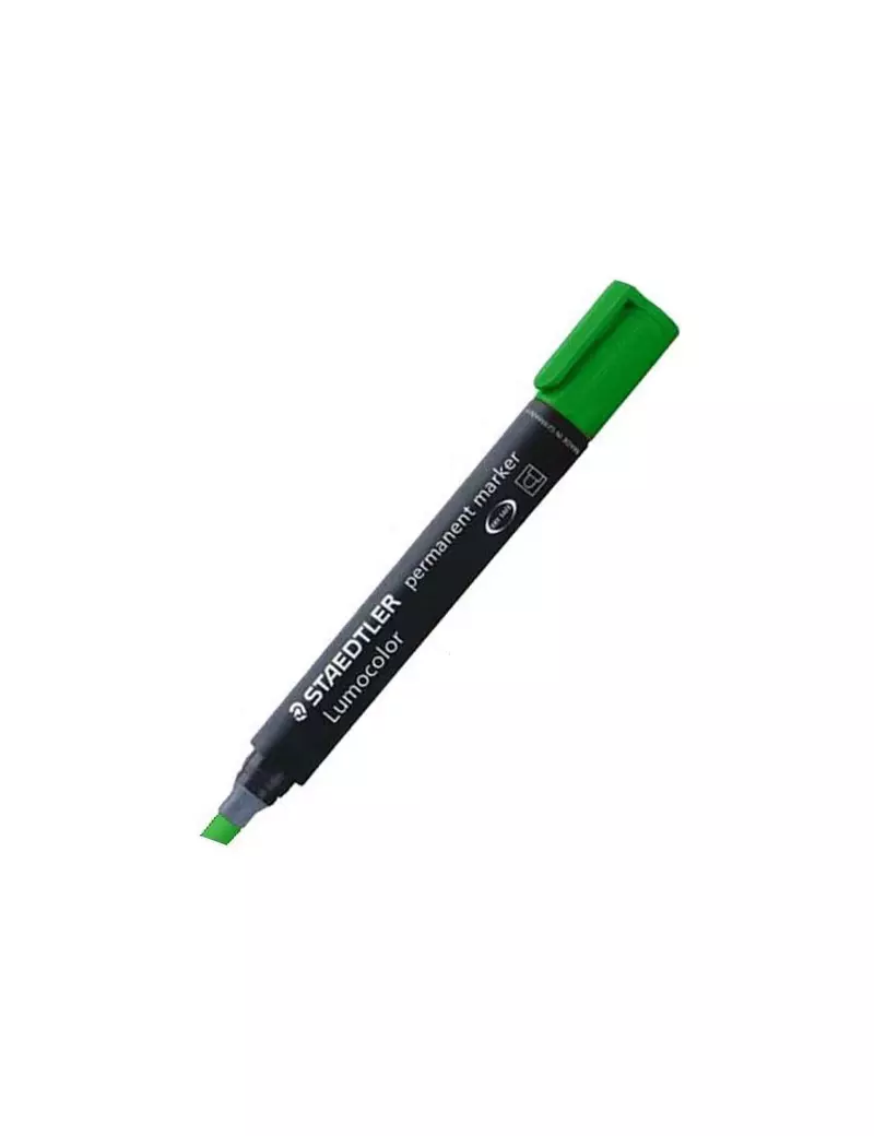 Marcatore Lumocolor Permanent 350 Staedtler - Punta Scalpello - 2-5 mm - 350-5 (Verde Conf. 10) Marcatore Lumocolor Permanent 350 Staedtler - Punta Scalpello - 2-5 mm - 350-5 (Verde Conf. 10)