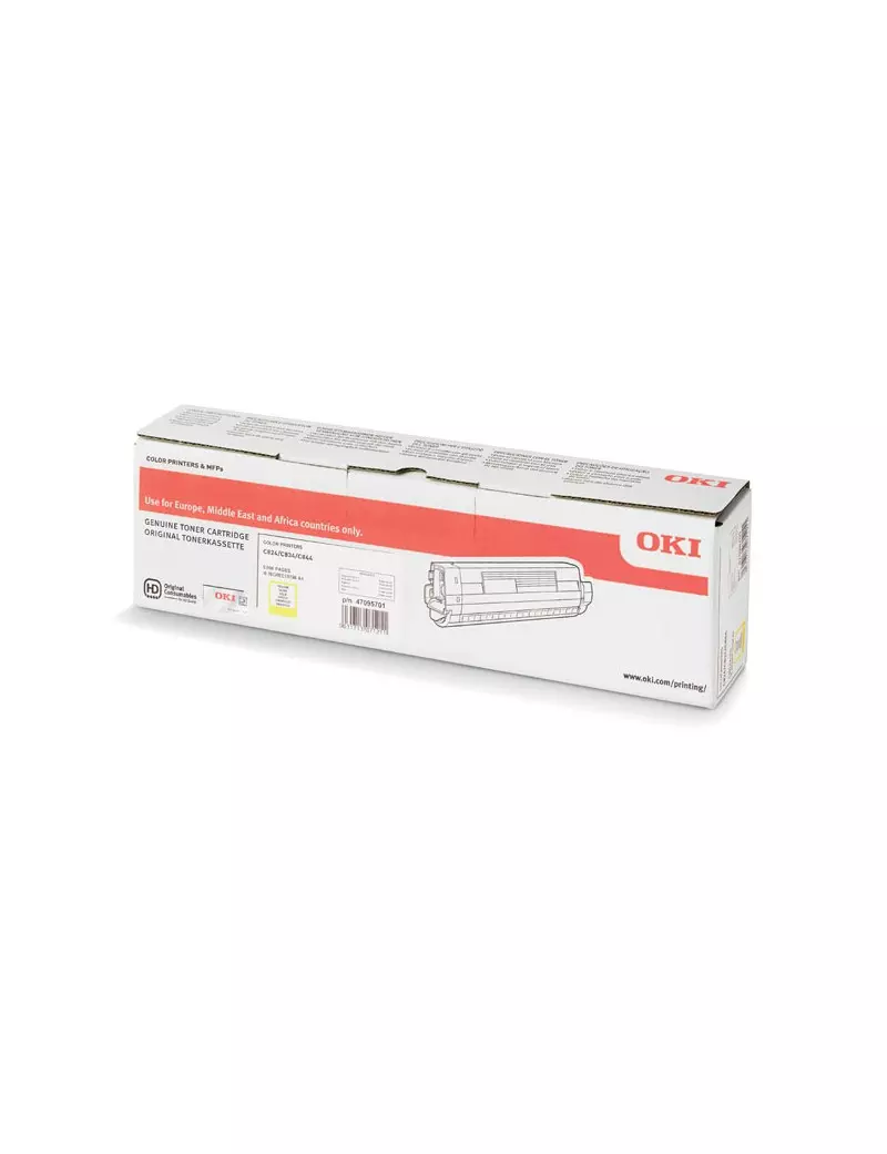 Toner Originale Oki 47095701 (Giallo 5000 pagine) Toner Originale Oki 47095701 (Giallo 5000 pagine)