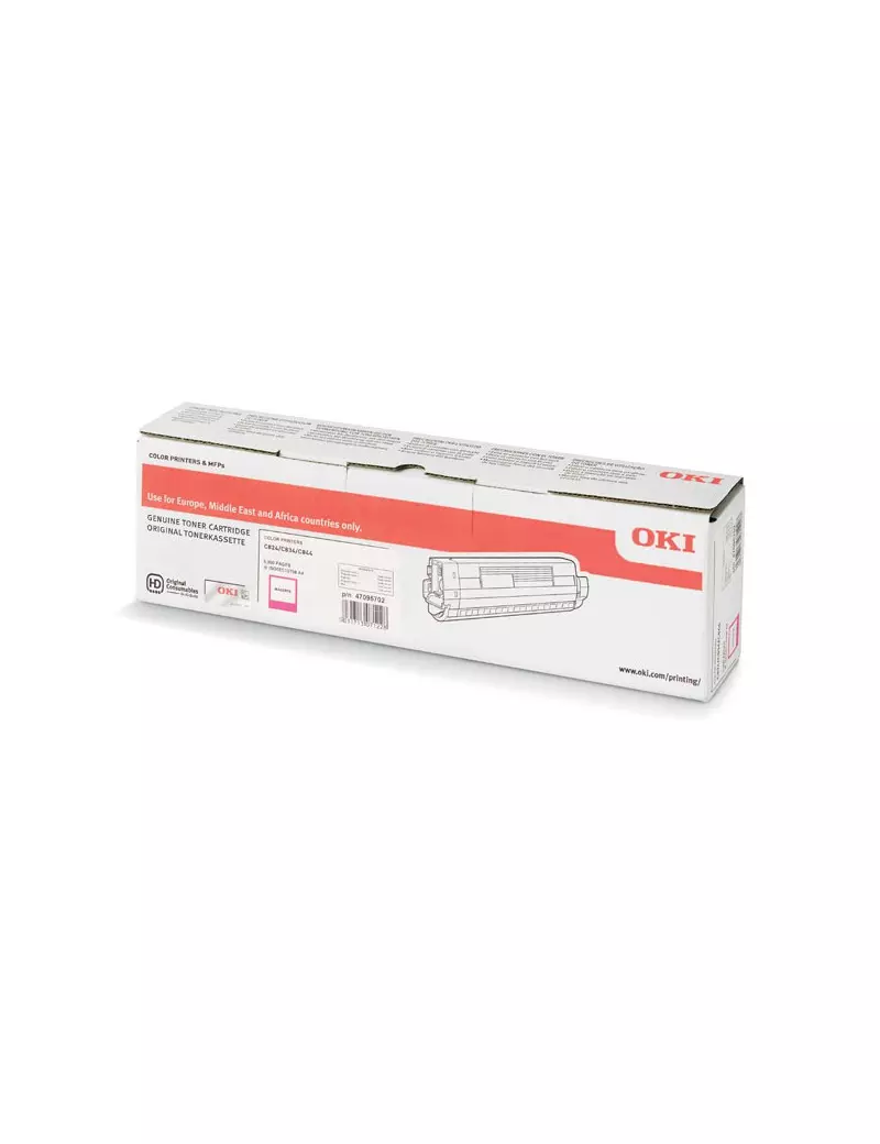 Toner Originale Oki 47095702 (Magenta 5000 pagine) Toner Originale Oki 47095702 (Magenta 5000 pagine)