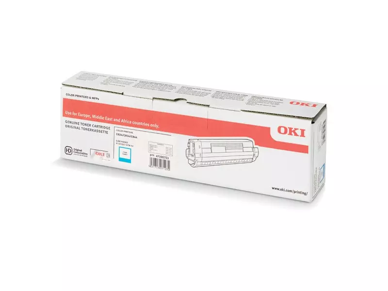 Toner Originale Oki 47095703 (Ciano 5000 pagine) Toner Originale Oki 47095703 (Ciano 5000 pagine)