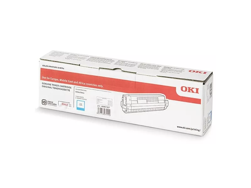 Toner Originale Oki 46861307 (Ciano 10000 pagine)