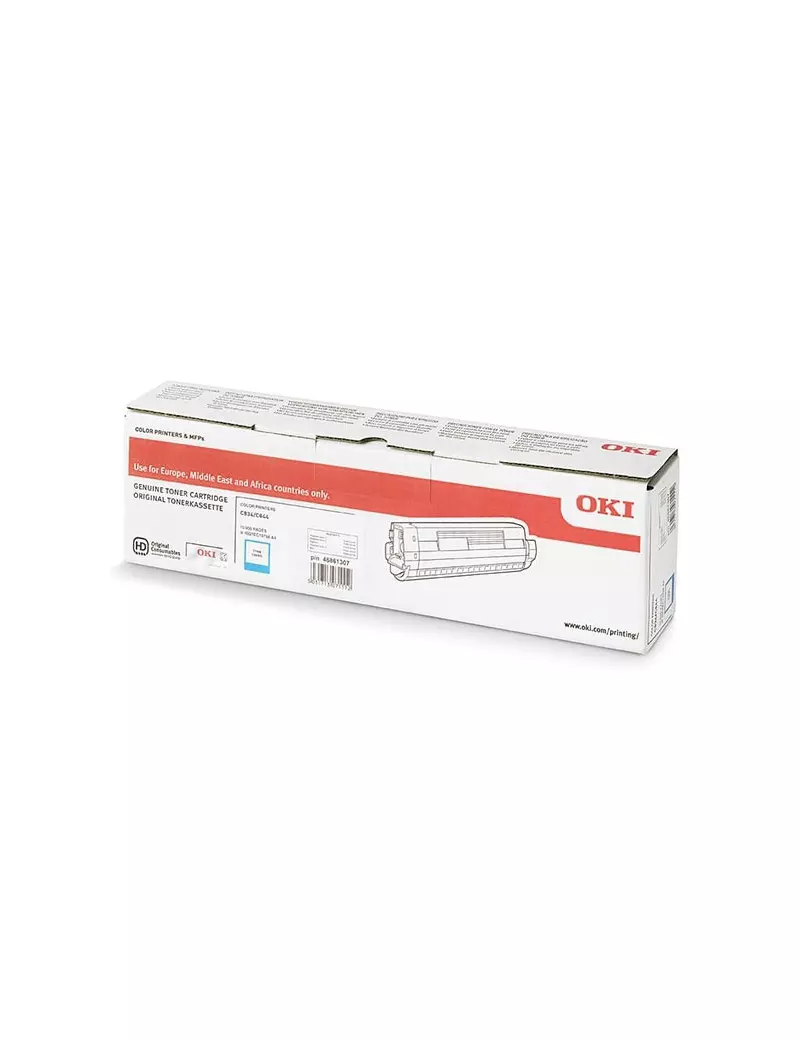 Toner Originale Oki 46861307 (Ciano 10000 pagine) Toner Originale Oki 46861307 (Ciano 10000 pagine)