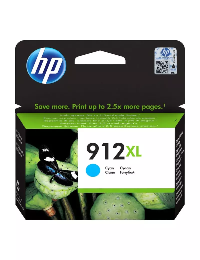 Cartuccia Originale HP 3YL81AE 912XL (Ciano 825 pagine)