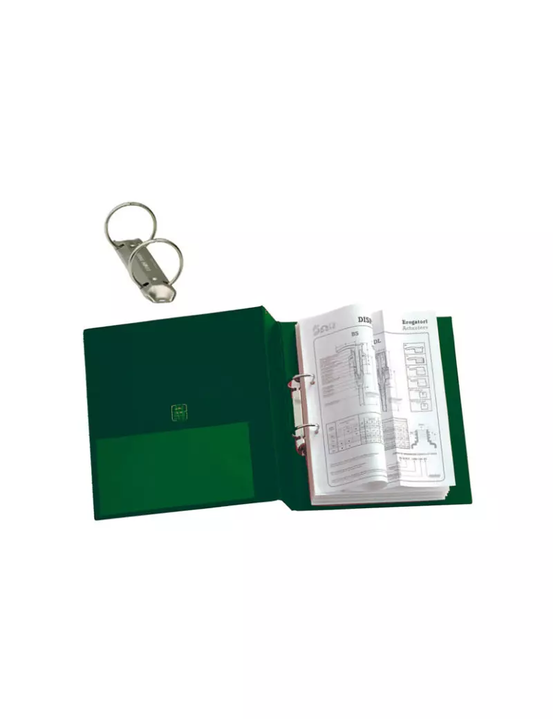 Raccoglitore Stelvio Sei Rota - A5 - 2 Anelli Tondi Ø25 mm - Dorso 3 cm - 35254205 (Verde) Raccoglitore Stelvio Sei Rota - A5 - 2 Anelli Tondi Ø25 mm - Dorso 3 cm - 35254205 (Verde)
