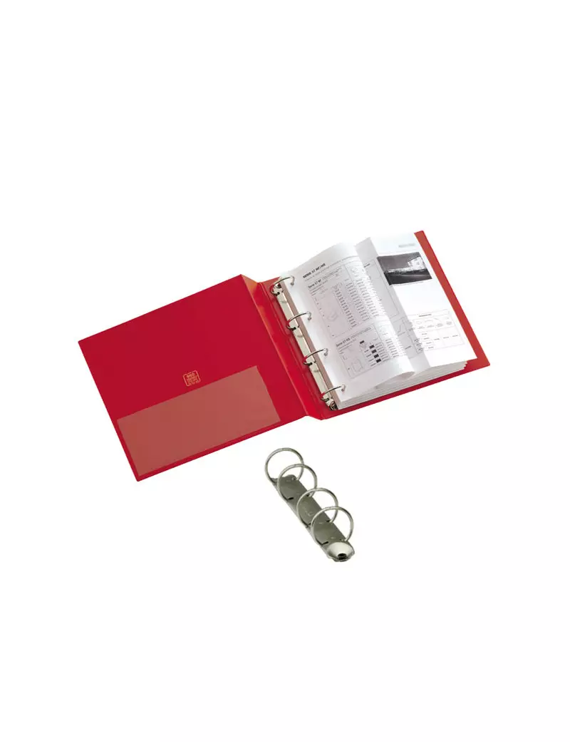 Raccoglitore Stelvio Sei Rota - A4 - 4 Anelli Tondi Ø40 mm - Dorso 5,5 cm - 36404412 (Rosso) Raccoglitore Stelvio Sei Rota - A4 - 4 Anelli Tondi Ø40 mm - Dorso 5,5 cm - 36404412 (Rosso)