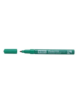Marcatore Permanente N50S Slim Pentel - Punta Tonda - 1 mm - N50S-D (Verde)