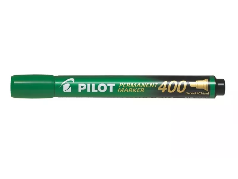 Marcatore Permanente SCA 400 Pilot - Punta a Scalpello - 4 mm - 002713 (Verde Conf. 12)