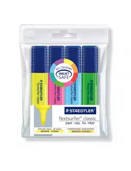 Evidenziatore Textsurfer Classic Staedtler - 1-5 mm - 364-WP4 (Assortiti Conf. 4)