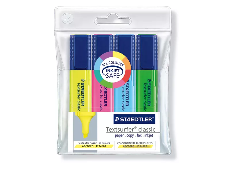 Evidenziatore Textsurfer Classic Staedtler - 1-5 mm - 364-WP4 (Assortiti Conf. 4) Evidenziatore Textsurfer Classic Staedtler - 1-5 mm - 364-WP4 (Assortiti Conf. 4)