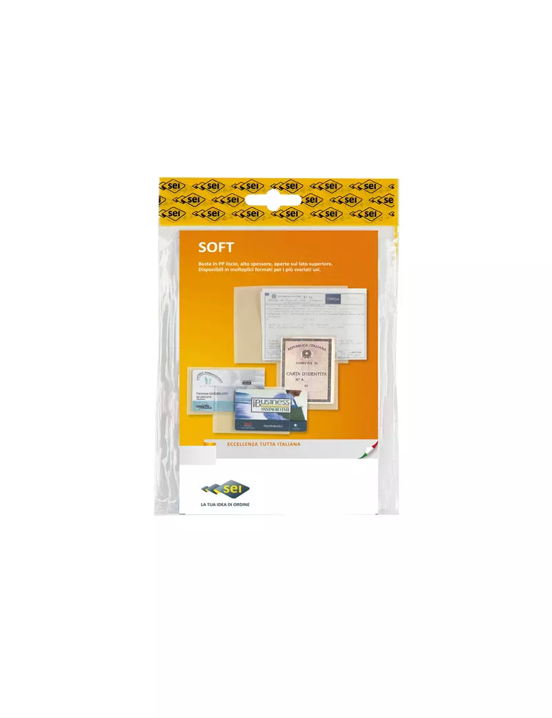 Busta a Sacco PP Soft Sei Rota - 11x16 cm - 650011 (Trasparente Conf. 10)