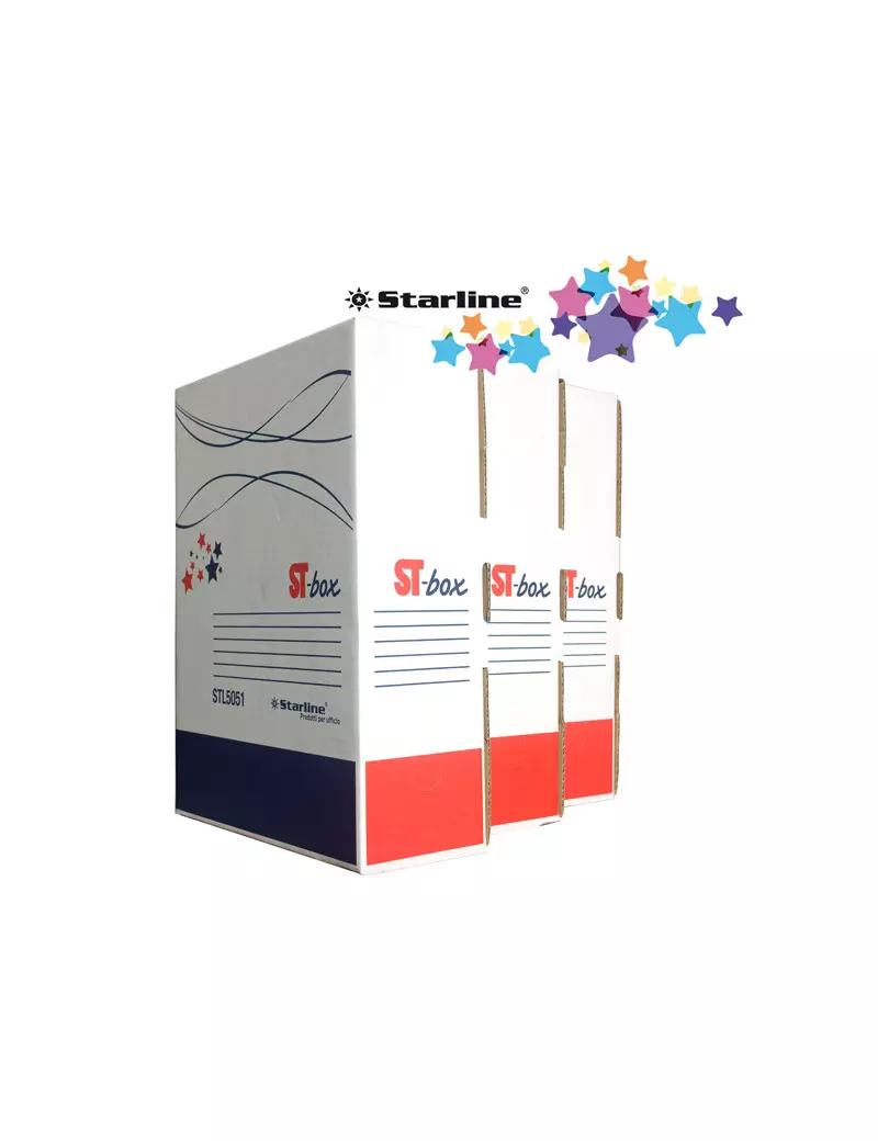 Scatola Archivio ST-Box Starline - Dorso 10 - 24,5x32,5 cm - 8010.1603 (Bianco e Blu Conf. 25) Scatola Archivio ST-Box Starline - Dorso 10 - 24,5x32,5 cm - 8010.1603 (Bianco e Blu Conf. 25)