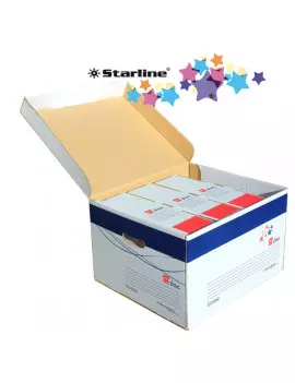Scatola Archivio ST-Box Starline - 37,5x26,5x43 cm - 8800.1903 (Bianco e Blu Conf. 5)