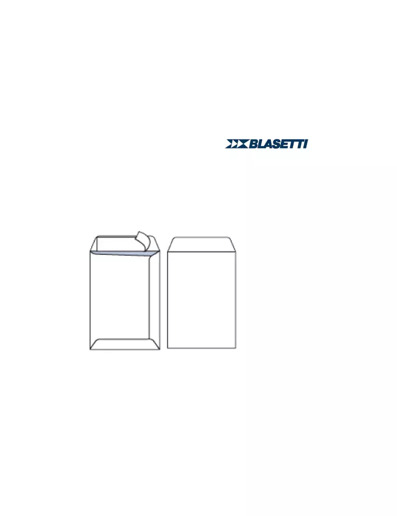Busta a Sacco Blasetti - con Strip - 16x23 cm - 80 g - 561 (Bianco Conf. 100)