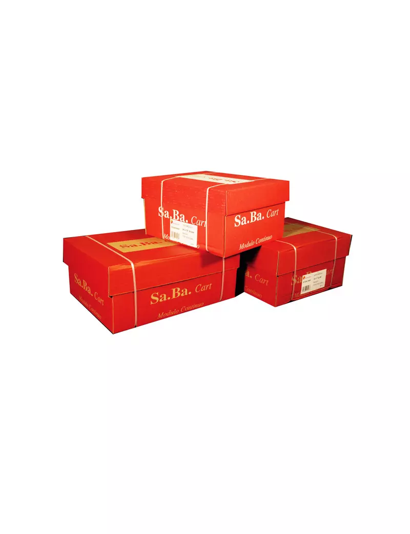 Modulo in Continuo Sabacart - 24x11” - Carta Chimica 3 Copie - Piste Staccabili - 53 g - T26240116000 (Bianco Conf. 750) Modulo in Continuo Sabacart - 24x11” - Carta Chimica 3 Copie - Piste Staccabili - 53 g - T26240116000 (Bianco Conf. 750)