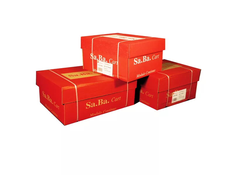 Modulo in Continuo Sabacart - 37,5x11” - Piste Staccabili Facilitate - 53 g - Carta Chimica 2 Copie - S21375116010 (Conf. 1000) Modulo in Continuo Sabacart - 37,5x11” - Piste Staccabili Facilitate - 53 g - Carta Chimica 2 Copie - S21375116010 (Conf. 1000)