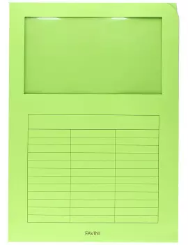 Cartellina in Cartoncino Signo Favini - con Finestra - 22x31 cm - 140 g - A51M124 (Verde Pistacchio Conf. 10)