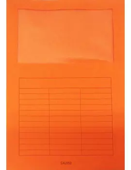 Cartellina in Cartoncino Signo Favini - con Finestra - 22x31 cm - 140 g - A51E124 (Arancio Conf. 10)