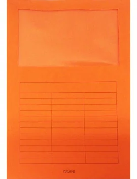 Cartellina in Cartoncino Signo Favini - con Finestra - 22x31 cm - 140 g - A51E124 (Arancio Conf. 10)