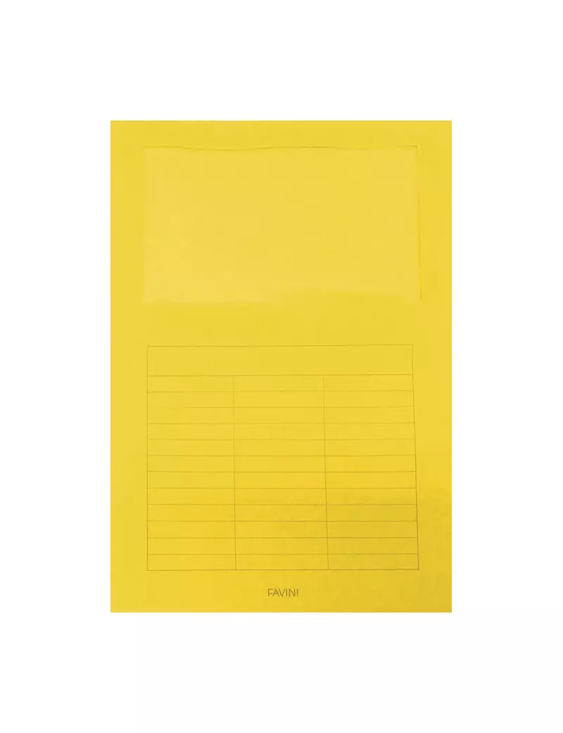 Cartellina in Cartoncino Signo Favini - con Finestra - 22x31 cm - 140 g - A51B124 (Giallo Sole Conf. 10)