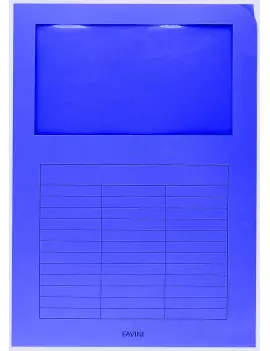 Cartellina in Cartoncino Signo Favini - con Finestra - 22x31 cm - 140 g - A51G124 (Azzurro Conf. 10)