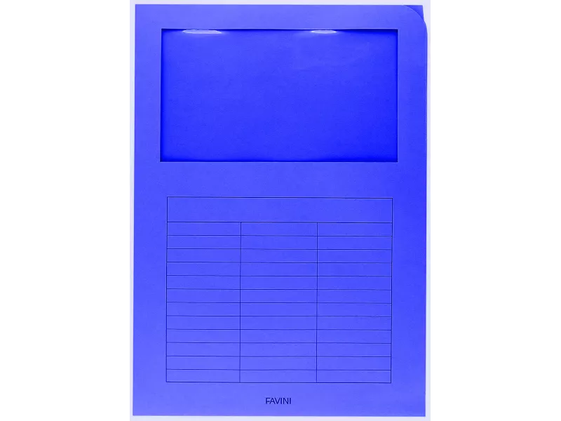 Cartellina in Cartoncino Signo Favini - con Finestra - 22x31 cm - 140 g - A51G124 (Azzurro Conf. 10)