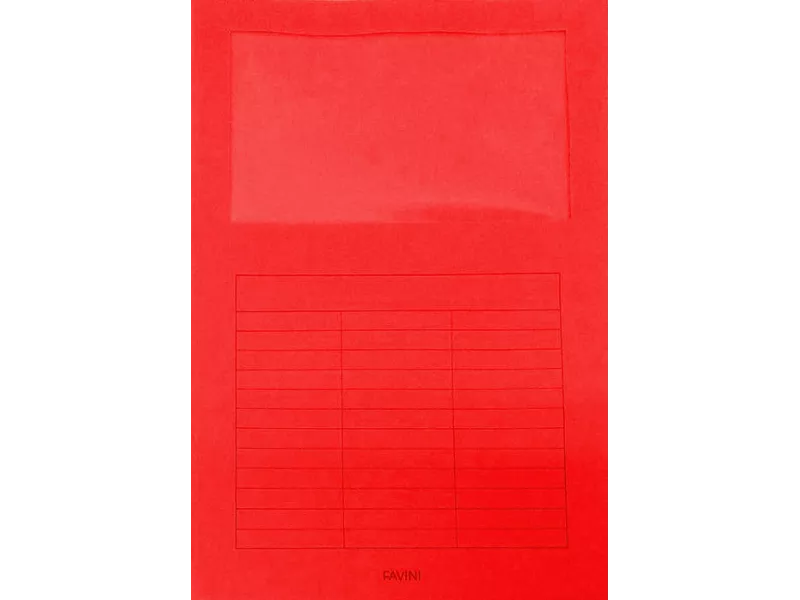 Cartellina in Cartoncino Signo Favini - con Finestra - 22x31 cm - 140 g - A51C124 (Rosso Scarlatto Conf. 10)