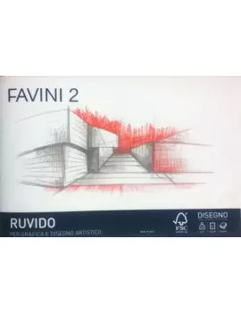 Album da Disegno Favini 2 - 24x33 cm - Ruvido - 110 g - A142514 (Bianco Conf. 10)