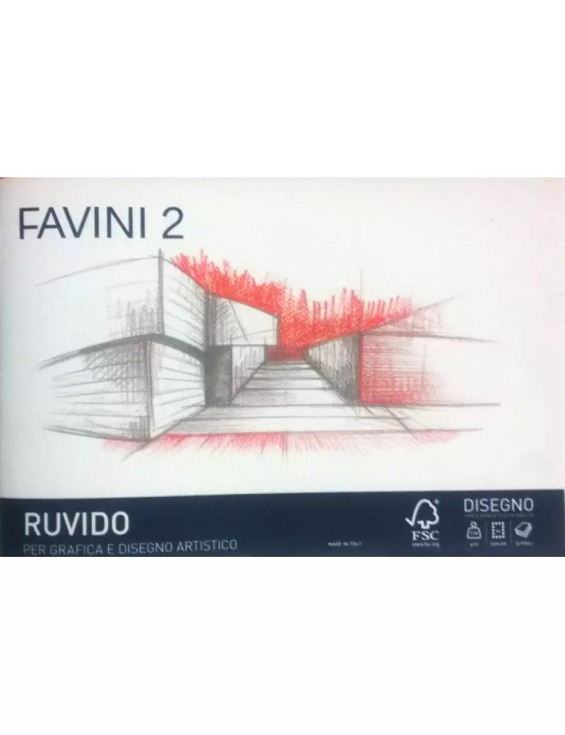 Album da Disegno Favini 2 - 24x33 cm - Ruvido - A142514 (Bianco)