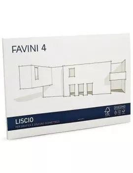 Album da Disegno Favini 4 - 24x33 cm - Liscio - 220 g - A166504 (Bianco)