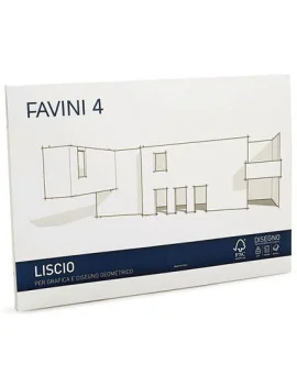 Album da Disegno Favini 4 - 24x33 cm - Liscio - 220 g - A166504 (Bianco)