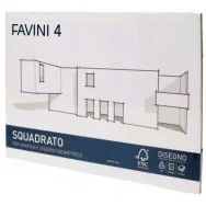 Album da Disegno Favini 4 - 24x33 cm - Liscio Riquadrato - 220 g - A167504 (Bianco)