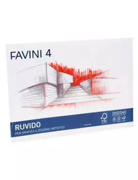 Album da Disegno Favini 4 - 24x33 cm - Ruvido - 220 g - A168504 (Bianco)