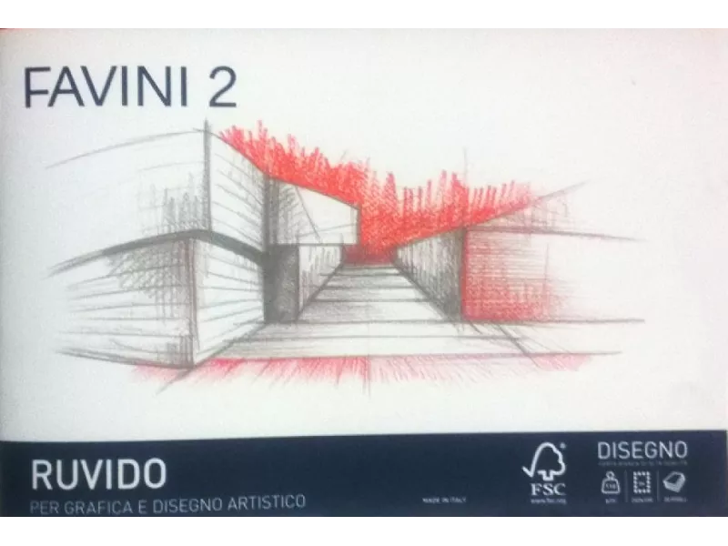 Album da Disegno Favini 2 - 33x48 cm - Ruvido - 110 g - A172313 (Bianco)