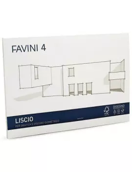 Album da Disegno Favini 4 - 33x48 cm - Liscio - 220 g - A166503 (Bianco)