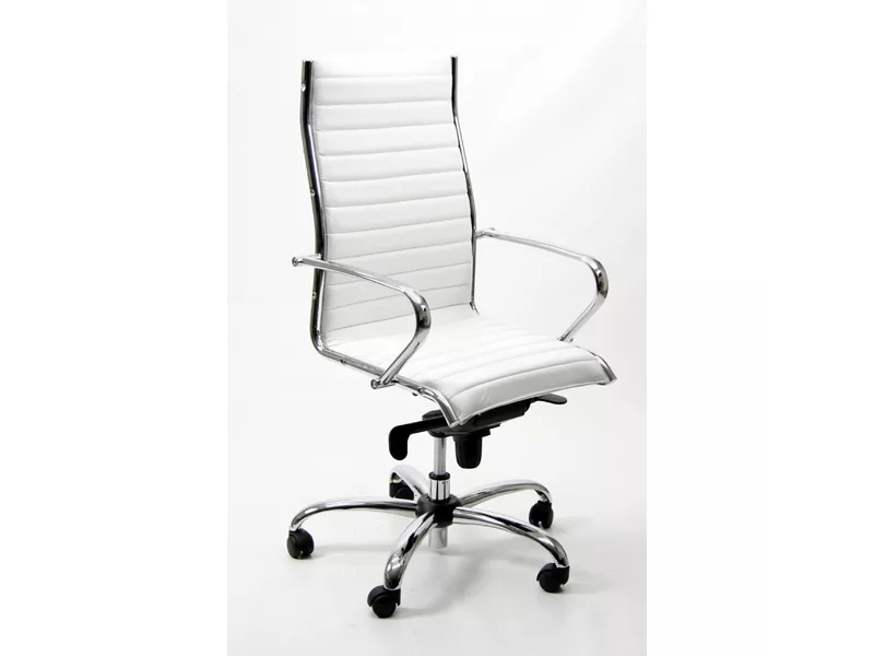 Sedia Direzionale Pollux New Unisit - Pelle - PNP/PQ (Bianco) Sedia Direzionale Pollux New Unisit - Pelle - PNP/PQ (Bianco)