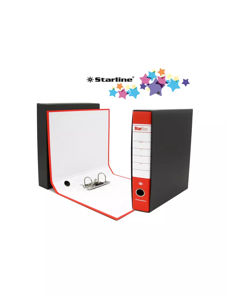 Registratore Starbox Starline - Commerciale - Dorso 5 - 28,5x31,5 cm (Rosso)