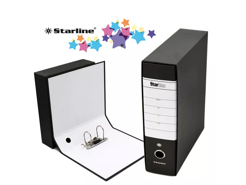 Registratore Starbox Starline - Commerciale - Dorso 8 - 28,5x31,5 cm (Nero) Registratore Starbox Starline - Commerciale - Dorso 8 - 28,5x31,5 cm (Nero)