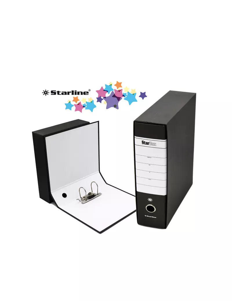 Registratore Starbox Starline - Commerciale - Dorso 8 - 28,5x31,5 cm (Nero) Registratore Starbox Starline - Commerciale - Dorso 8 - 28,5x31,5 cm (Nero)