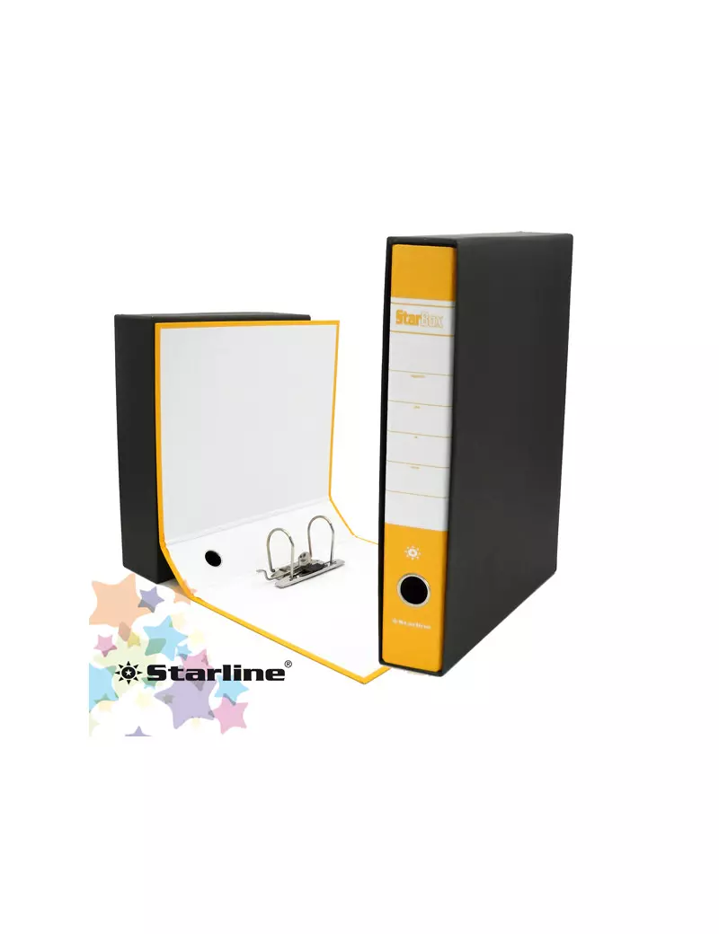 Registratore Starbox Starline - Protocollo - Dorso 5 - 28,5x31,5 cm (Giallo) Registratore Starbox Starline - Protocollo - Dorso 5 - 28,5x31,5 cm (Giallo)