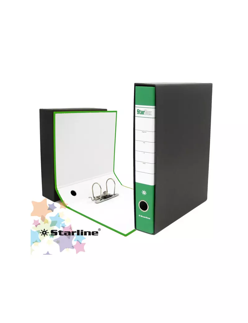 Registratore Starbox Starline - Protocollo - Dorso 5 - 28,5x31,5 cm (Verde Conf. 18) Registratore Starbox Starline - Protocollo - Dorso 5 - 28,5x31,5 cm (Verde Conf. 18)