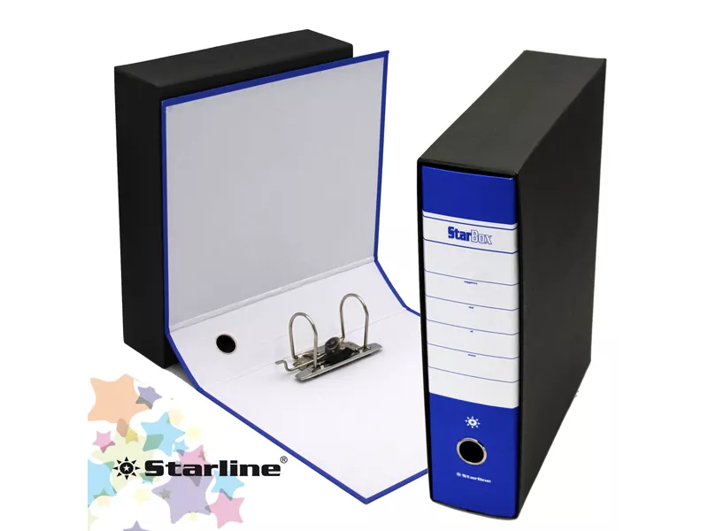 Registratore Starbox Starline - Protocollo - Dorso 8 - 28,5x35 cm (Blu) Registratore Starbox Starline - Protocollo - Dorso 8 - 28,5x35 cm (Blu)