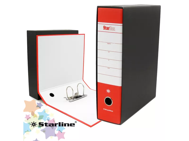 Registratore Starbox Starline - Protocollo - Dorso 8 - 28,5x35 cm (Rosso Conf. 12) Registratore Starbox Starline - Protocollo - Dorso 8 - 28,5x35 cm (Rosso Conf. 12)