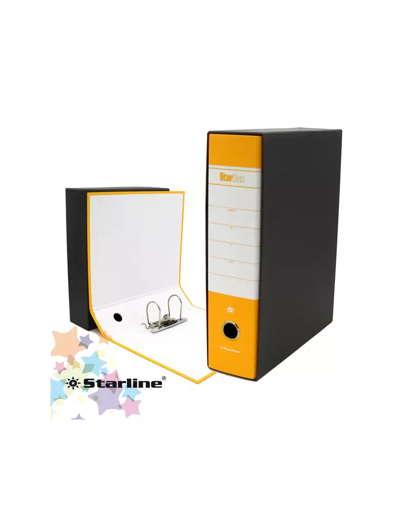 Registratore Starbox Starline - Protocollo - Dorso 8 - 28,5x35 cm (Giallo) Registratore Starbox Starline - Protocollo - Dorso 8 - 28,5x35 cm (Giallo)