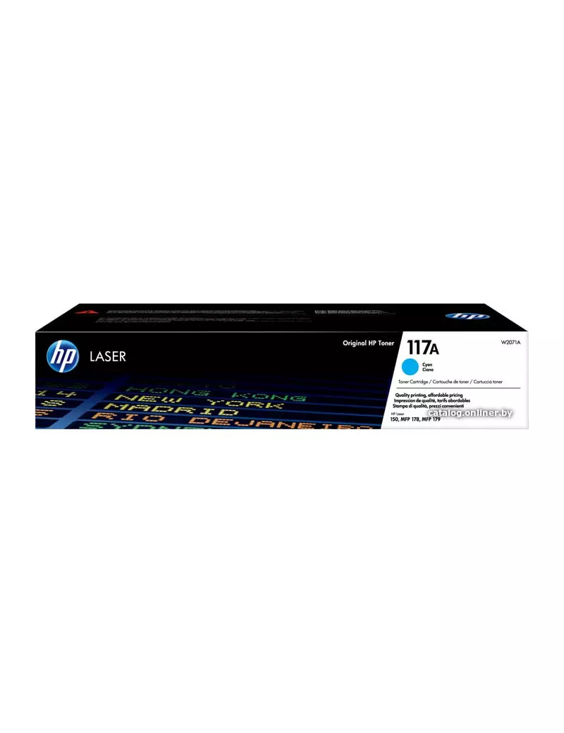 Toner Originale HP W2071A 117A (Ciano 700 pagine)