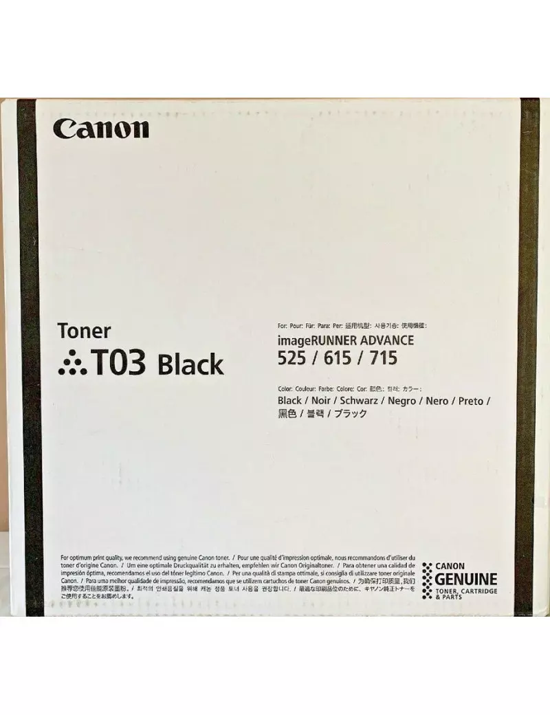 Toner Originale Canon T03 2725C001 (Nero 51500 pagine) Toner Originale Canon T03 2725C001 (Nero 51500 pagine)