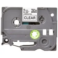 Nastro Compatibile Brother TZe-121 - 9 mm x 8 m - Laminato (Nero su Trasparente)