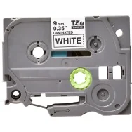 Nastro Compatibile Brother TZe-221 - 9 mm x 8 m - Laminato (Nero su Bianco)