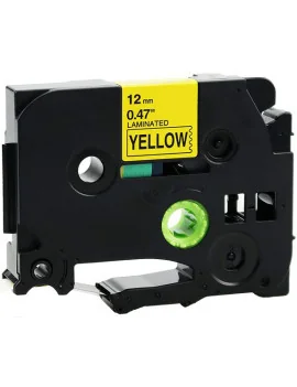 Nastro Compatibile Brother TZe-631 - 12 mm x 8 m - Laminato (Nero su Giallo)