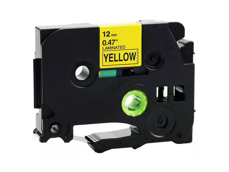 Nastro Compatibile Brother TZe-631 - 12 mm x 8 m - Laminato (Nero su Giallo)