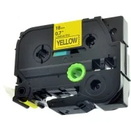 Nastro Compatibile Brother TZe-641 - 18 mm x 8 m - Laminato (Nero su Giallo)